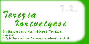 terezia kortvelyesi business card